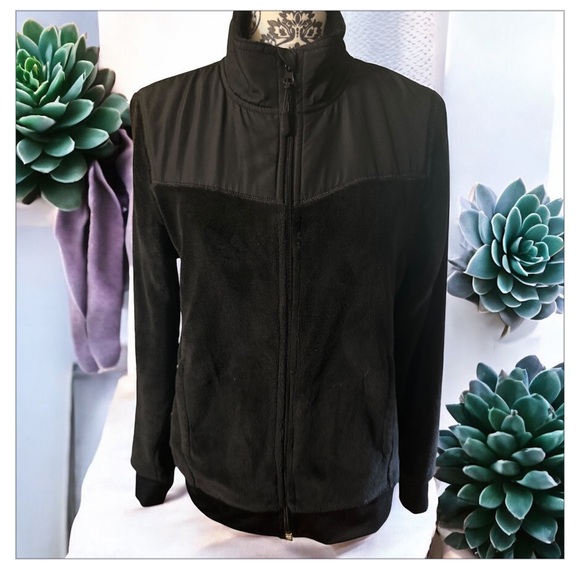 Athletic Works Black Bomber Jacket Sleek Versatile Design - Picture 3 of 4